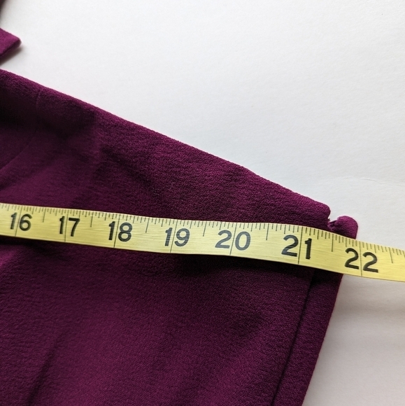 Dress the Population Tiffany Bow Shoulder One-sided Midi Dress Deep Plum- sz XXL - Picture 9 of 11